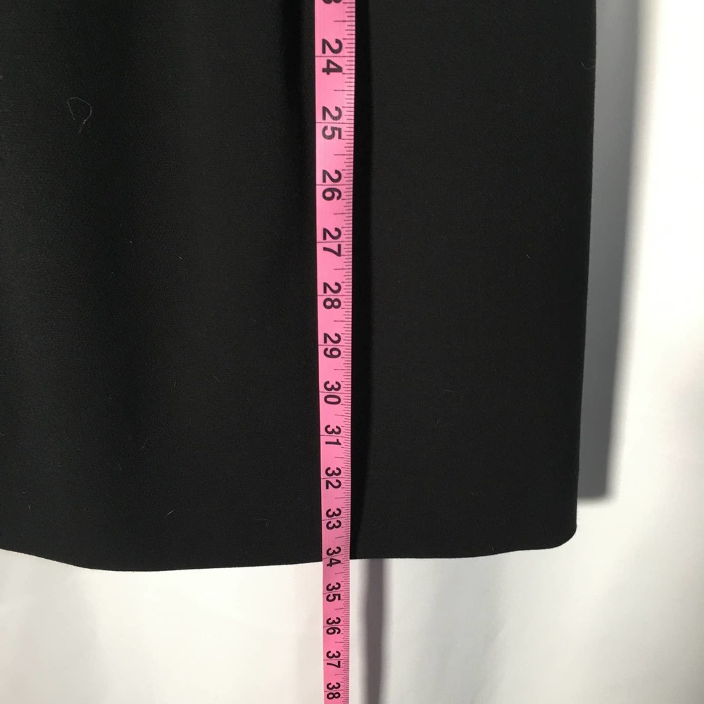 Loft Black Scoop Neck Cap Sleeve Sheath Dress With Pockets Size 4 - Picture 7 of 11